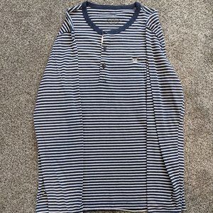 American Eagle Outfitters - White/Blue - Henley